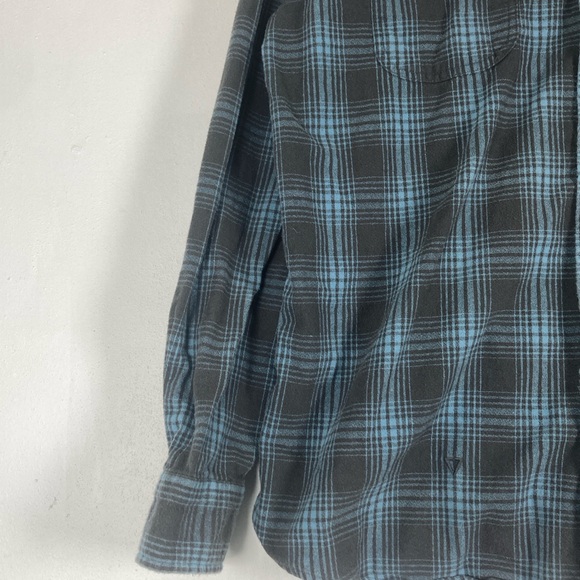 Vissla Button Up shirt  Men’s XL Blue Green Very Nice  Organic Cotton Plaid - Picture 4 of 16